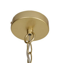 Richards Brushed Brass Glass 3 Tier 4 Light Chandelier